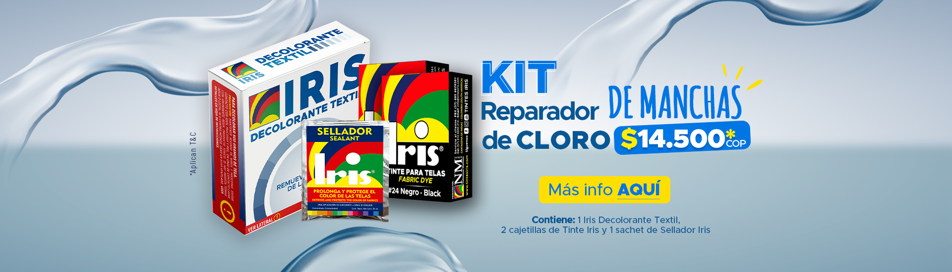 KIT REPARADOR DE MANCHAS DE CLORO