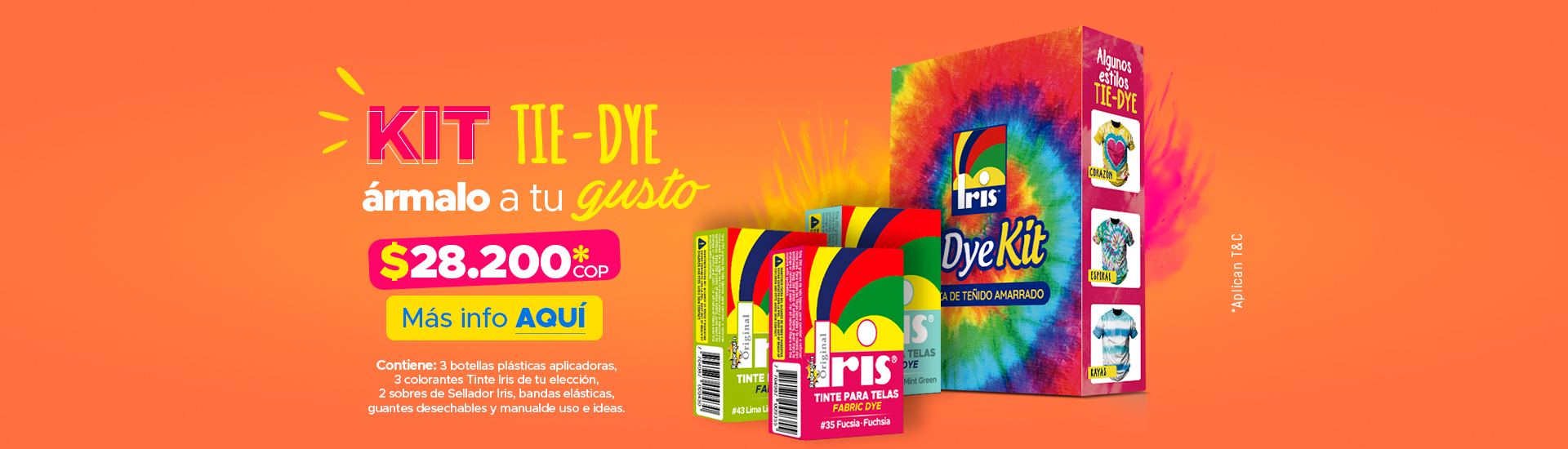 KIT TIE-DYE ÁRMALO A TU GUSTO